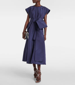 Carolina Herrera Bow-detail silk midi dress