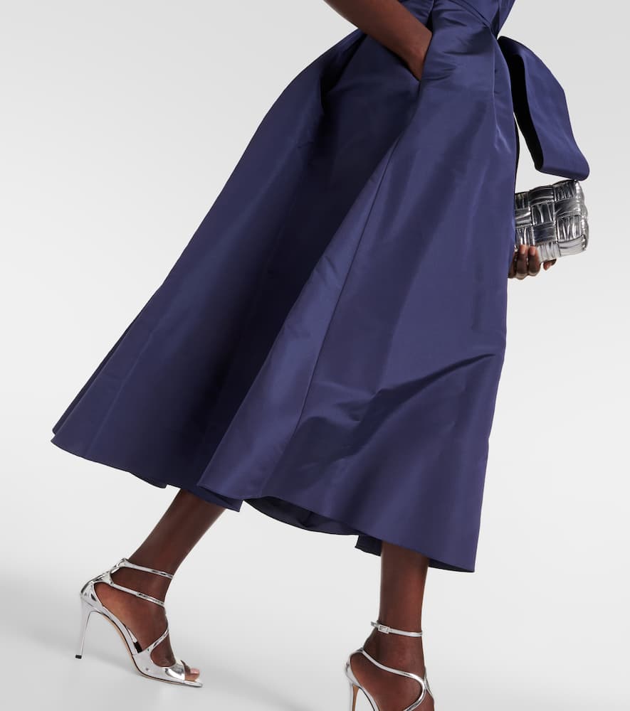 Carolina Herrera Bow-detail silk midi dress
