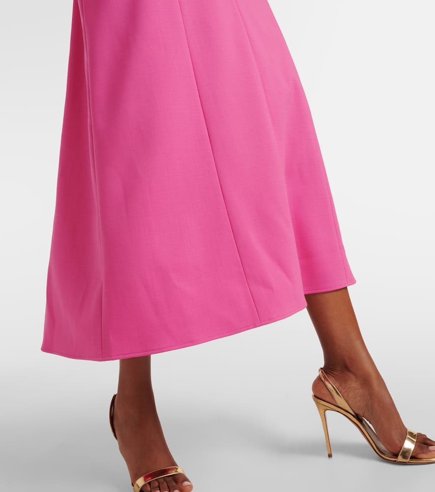 Carolina Herrera Bustier wool-blend midi dress
