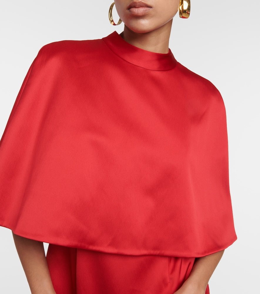 Carolina Herrera Caped satin gown