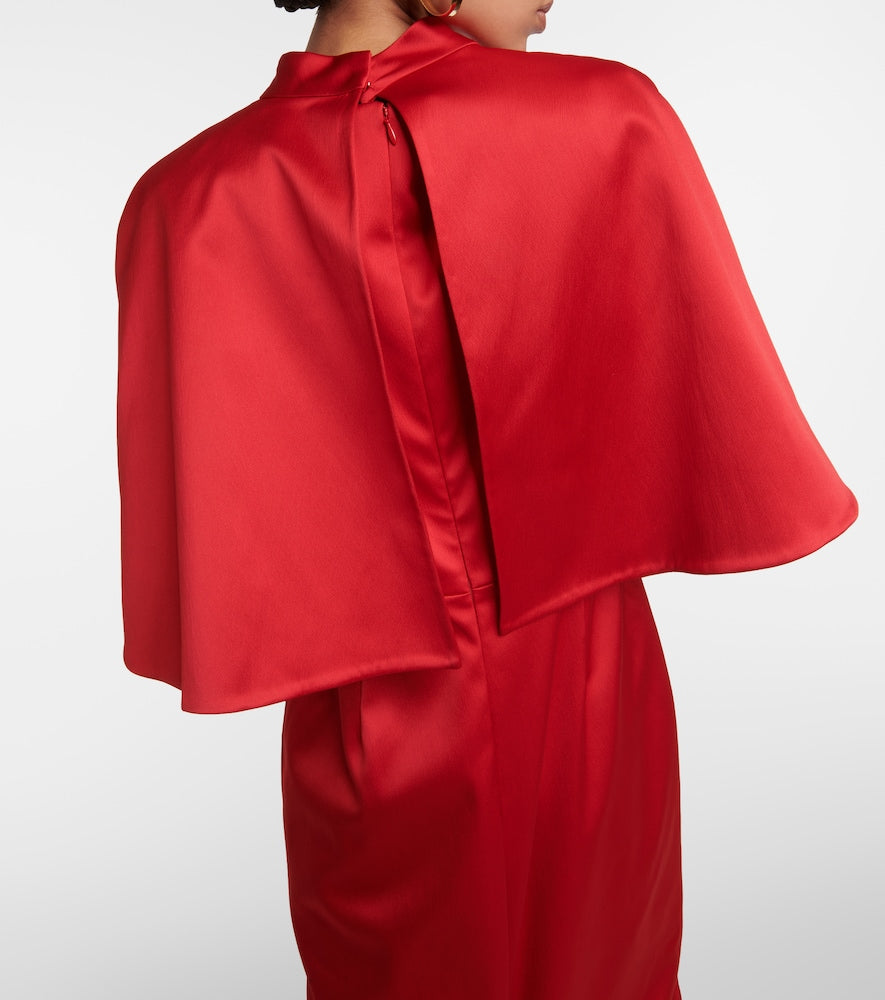 Carolina Herrera Caped satin gown