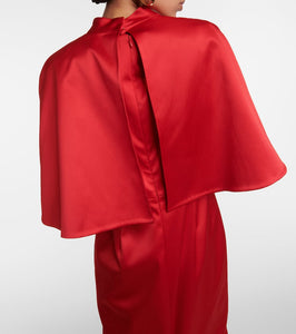 Carolina Herrera Caped satin gown