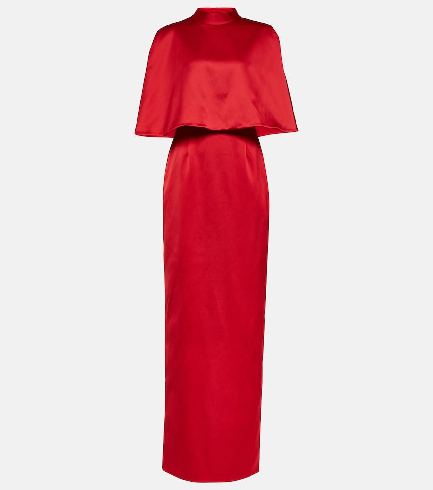 Carolina Herrera Caped satin gown. Carolina Herrera 披肩缎面礼服