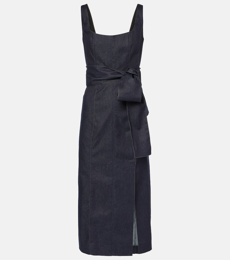 Carolina Herrera Denim midi dress. Carolina Herrera 牛仔中长连衣裙