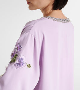 Carolina Herrera Embellished floral kaftan