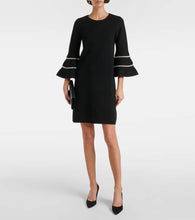 Carolina Herrera Embellished wool-blend minidress