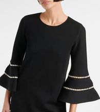 Carolina Herrera Embellished wool-blend minidress