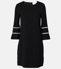 Carolina Herrera Embellished wool-blend minidress