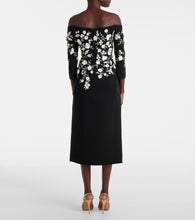 Carolina Herrera Embroidered off-shoulder midi dress