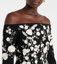 Carolina Herrera Embroidered off-shoulder midi dress