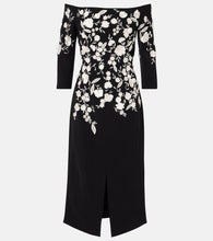 Carolina Herrera Embroidered off-shoulder midi dress