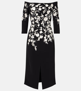 Carolina Herrera Embroidered off-shoulder midi dress