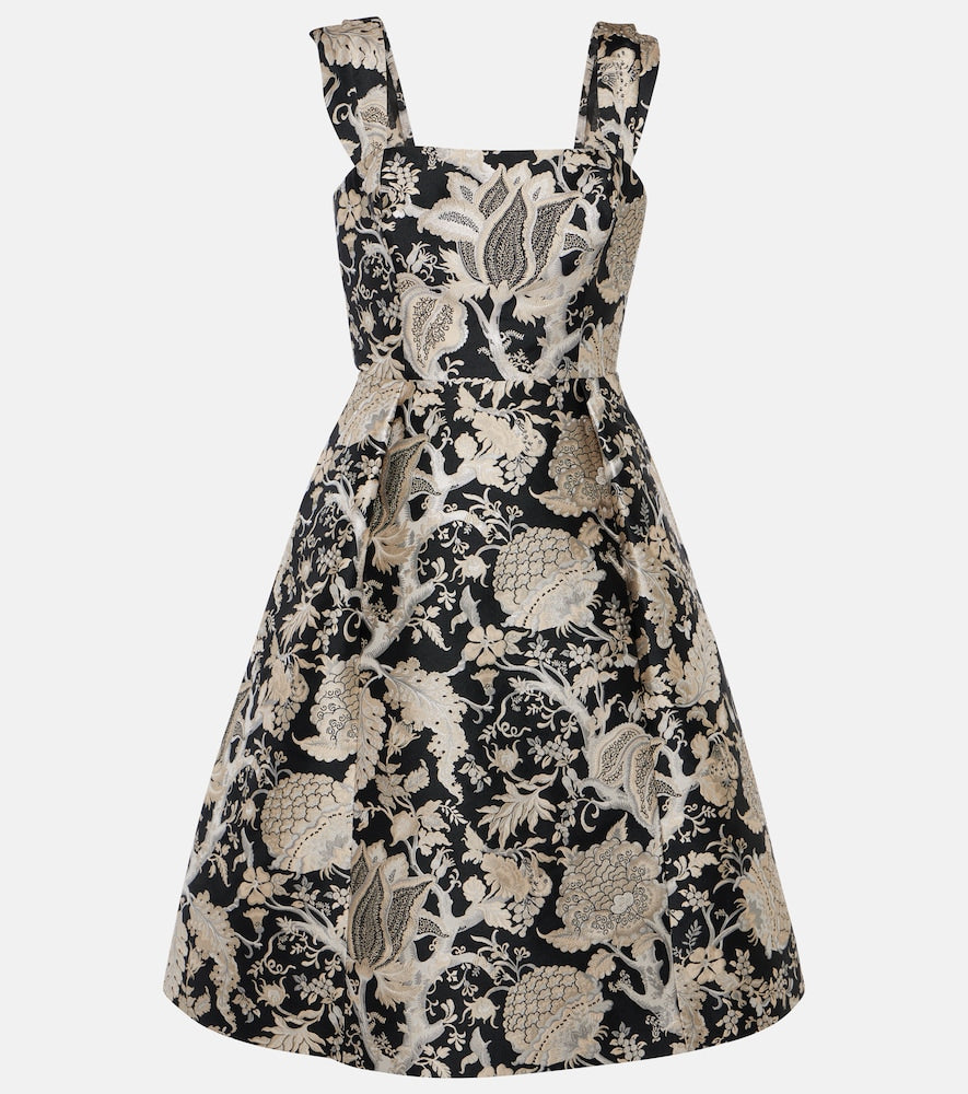 Carolina Herrera Floral jacquard midi dress. Carolina Herrera 花卉提花中长连衣裙