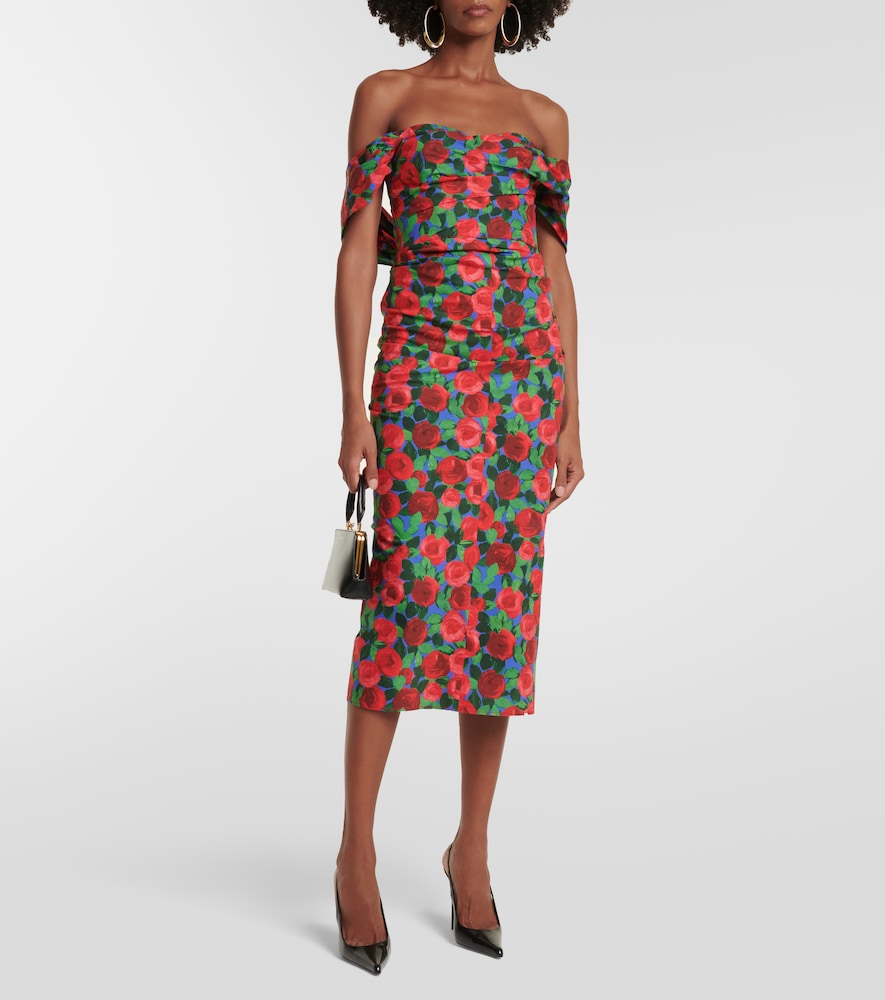 Carolina Herrera Floral off-shoulder midi dress