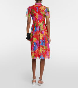 Carolina Herrera Floral silk midi dress