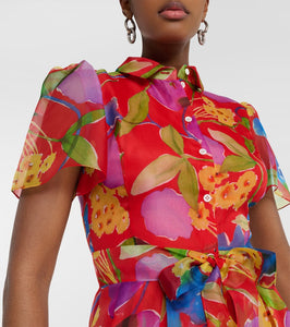 Carolina Herrera Floral silk midi dress