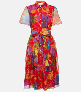 Carolina Herrera Floral silk midi dress