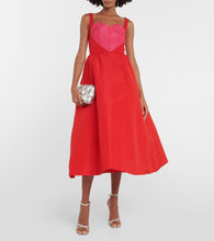 Carolina Herrera Heart silk midi dress