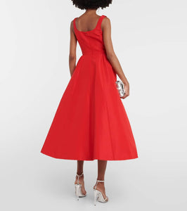 Carolina Herrera Heart silk midi dress