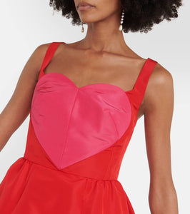 Carolina Herrera Heart silk midi dress