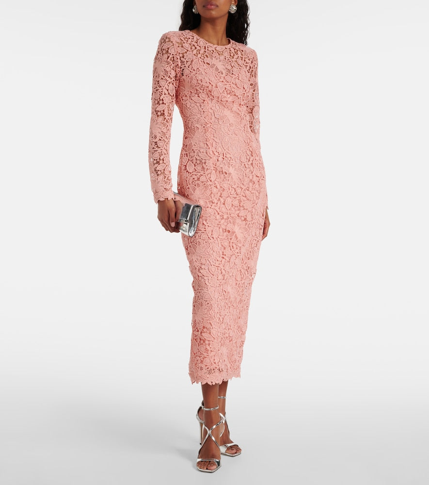 Carolina Herrera Lace midi dress