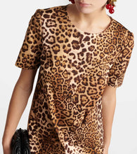 Carolina Herrera Leopard-print cotton-blend minidress