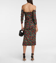 Carolina Herrera Off-shoulder cotton-blend midi dress