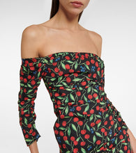 Carolina Herrera Off-shoulder cotton-blend midi dress