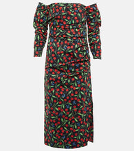 Carolina Herrera Off-shoulder cotton-blend midi dress. Carolina Herrera 露肩棉混纺中长连衣裙