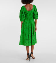 Carolina Herrera Openwork embroidered cotton midi dress