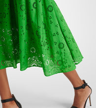 Carolina Herrera Openwork embroidered cotton midi dress