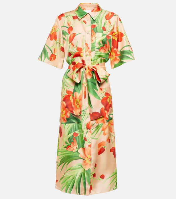 Carolina Herrera Printed silk midi dress