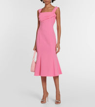 Carolina Herrera Square-neck midi dress