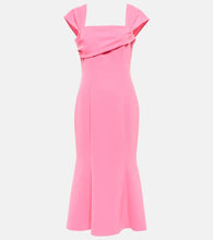 Carolina Herrera Square-neck midi dress