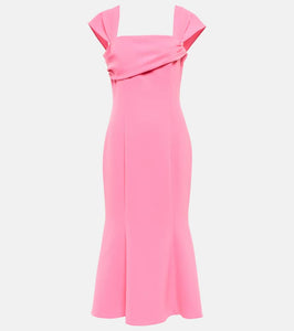 Carolina Herrera Square-neck midi dress
