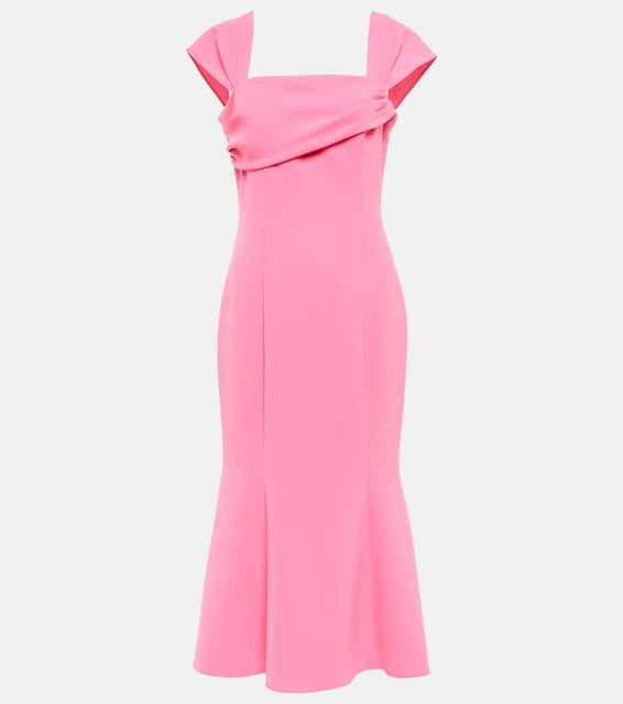 Carolina Herrera Square-neck midi dress