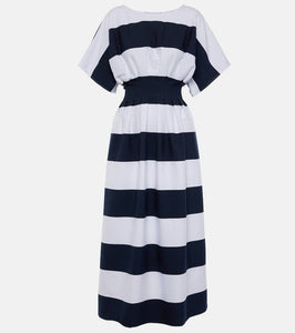 Carolina Herrera Striped cotton-blend midi dress
