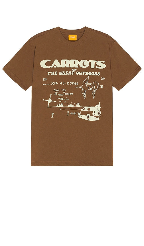 Carrots Great Outdoors T-shirt in Brown - T-shirt Carrots Great Outdoors en marron - Carrots Great Outdoors 棕色 T 恤 - Carrots Great Outdoors T-Shirt in Braun - Carrots Great Outdoors 티셔츠브라운 색상 - T-shirt Carrots Great Outdoors in marrone