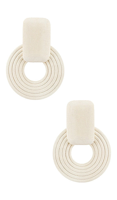 Casa Clara Folly Hoop Earrings in Ivory