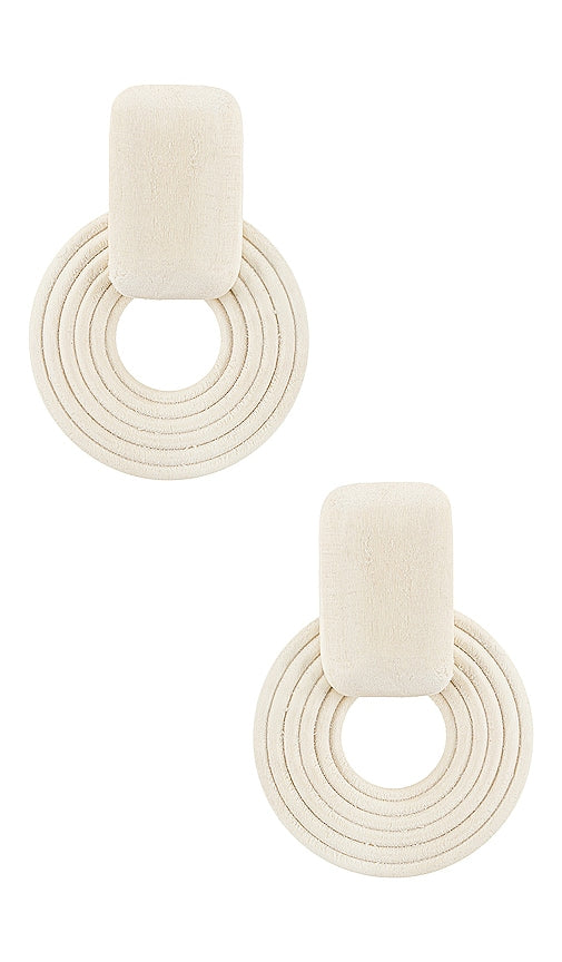 Casa Clara Folly Hoop Earrings in Ivory