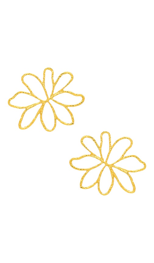 Casa Clara La Fleur Grande Earring in Metallic Gold