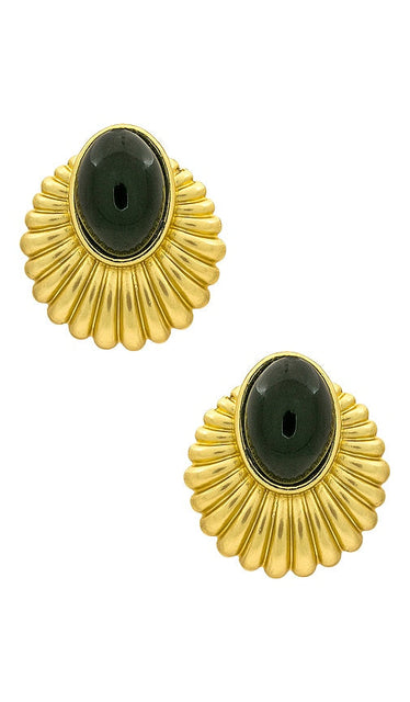 Casa Clara Olympia Earrings in Metallic Gold