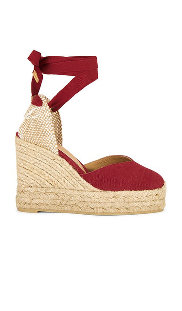 Castaner Chiara Espadrille in Red | Canvas Rojo Carm?n Heeled Espadrilles for Women