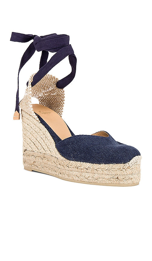 Castaner Chiara Wedge in Navy