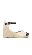 Castaner Coralin Wedge in Cream | Crudo Closed Toe Wedges for Women
