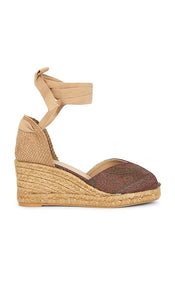 Castaner X Etro Bilina Espadrille in Brown | Fantas?a Open Toe Heels for Women