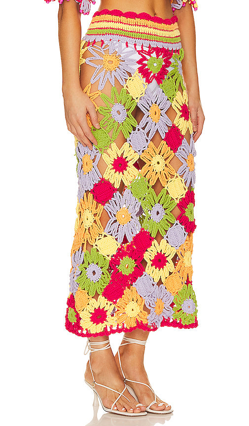 CeliaB Dover Maxi Skirt in Red