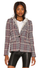 Central Park West Coco Plaid Blazer in Red