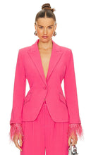 Central Park West Daisy Marabau Cuff Jacket in Fuchsia - Central Park West - Daisy Marabau - Veste à revers fuchsia - Central Park West Daisy Marabau 紫红色袖口夹克 - Central Park West Daisy Marabau Manschettenjacke in Fuchsia - Central Park West 데이지 마라바우 커프 재킷 - Giacca con polsini Central Park West Daisy Marabau in fucsia