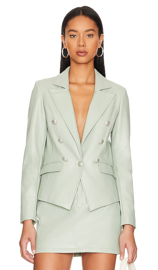 Central Park West Devon Blazer in Sage - Blazer West Devon de Central Park - Sauge - Central Park West Devon 鼠尾草西装外套 - Blazer im Central Park West Devon in Salbei - 센트럴 파크 웨스트 데본 블레이저 - Blazer di Central Park West Devon color salvia
